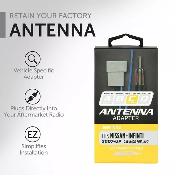 Metra WM-NI12 Aftermarket Antenna Adapter for Select Infiniti and Nissan Models - Picture 2 of 7